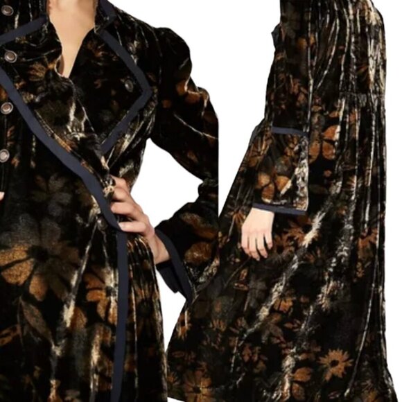 Free People Hazel Duster Crushed Velvet - Picture 6 of 16